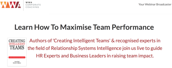 "How to Create Intelligent Teams" (Webinar Recording)